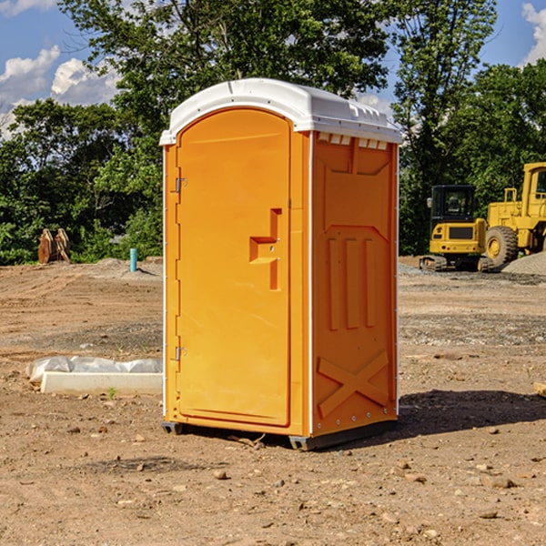 how often are the portable toilets cleaned and serviced during a rental period in Hanna IN